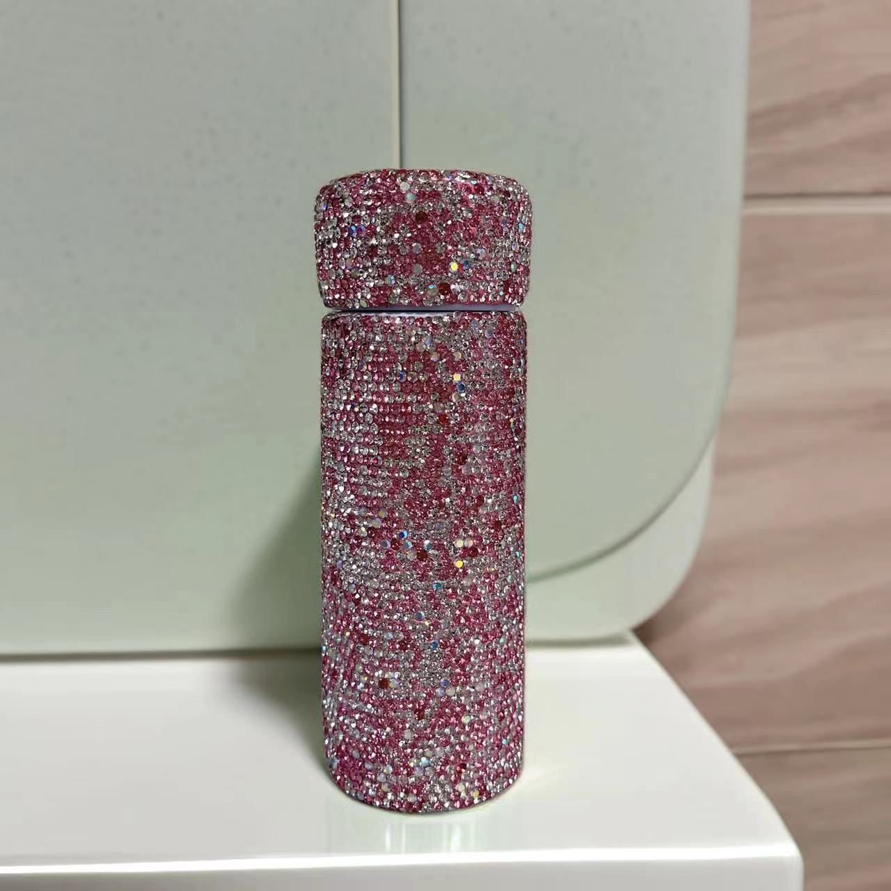 Wholesale 304 stainless steel mini diamond straight cup pocket thermos cup portable and compact